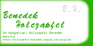 benedek holczapfel business card